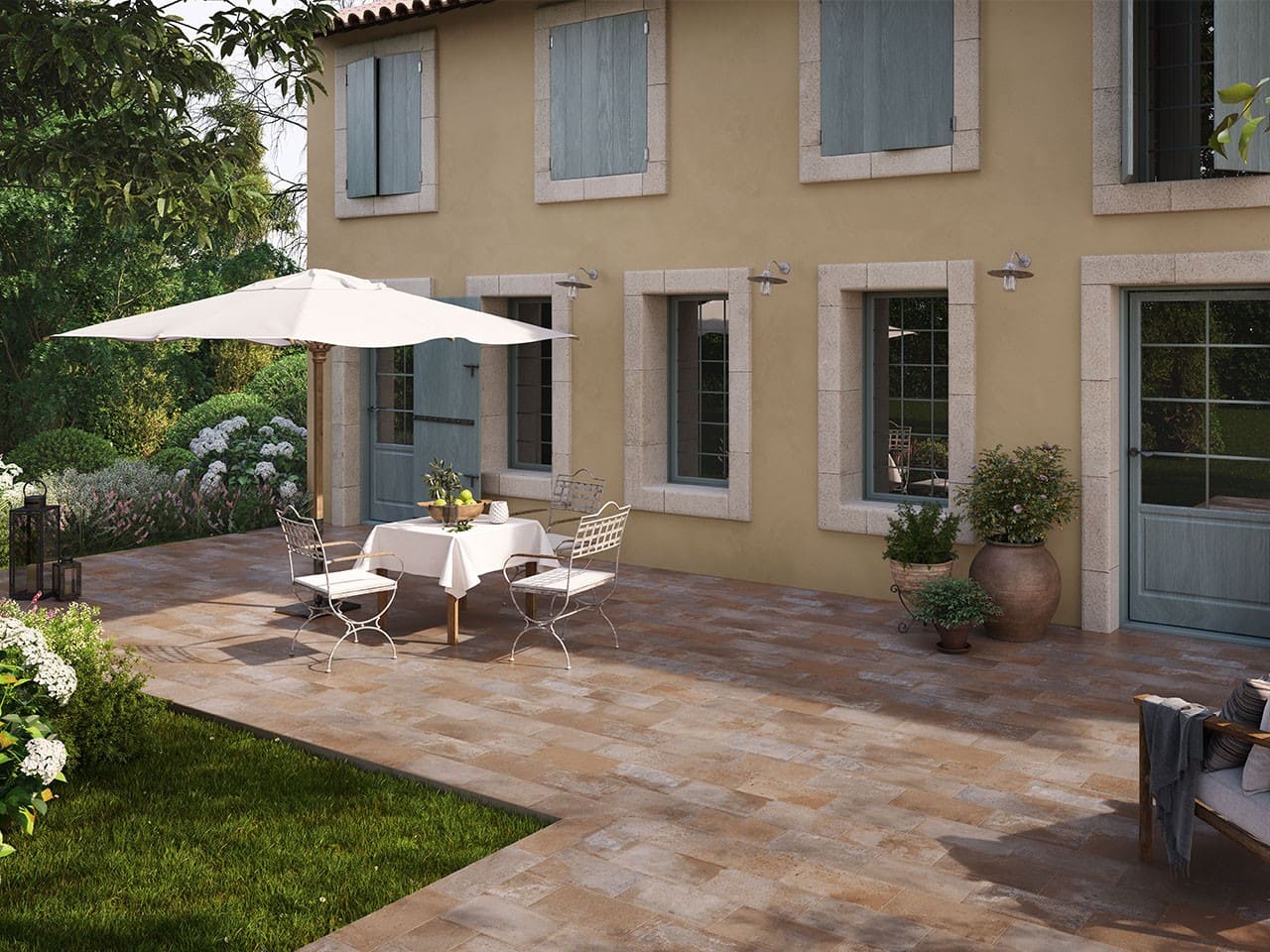 Pavimenti in stile provenzale per esterni